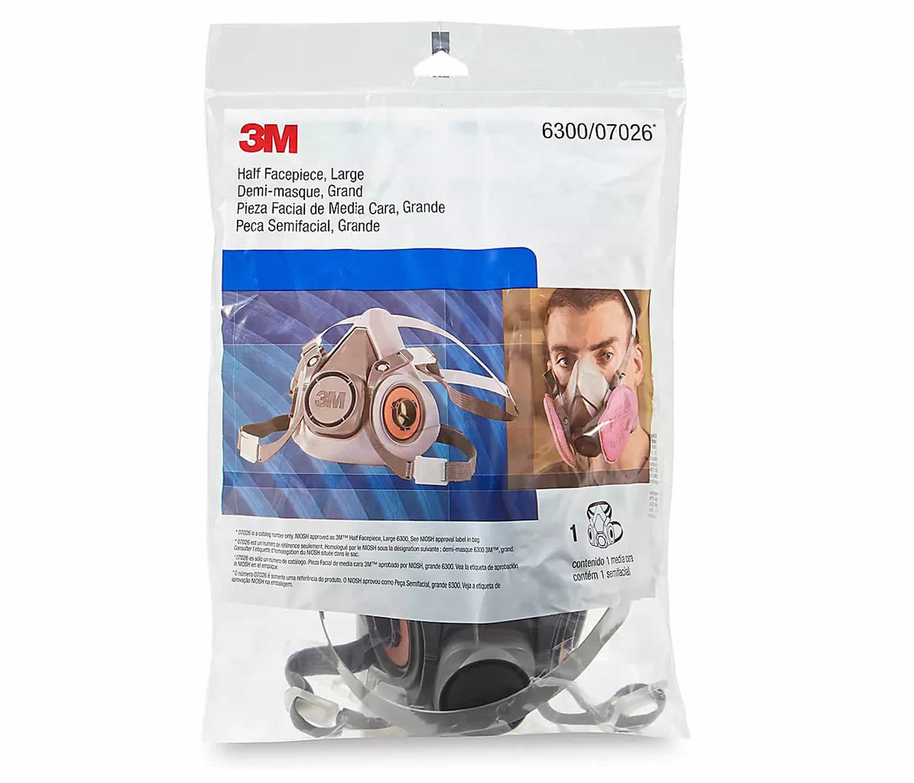 RESPIRADOR DE MEDIA CARA 6300 3M