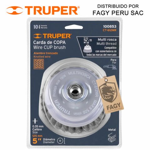 Escobilla tipo copa 5″ Truper 100853