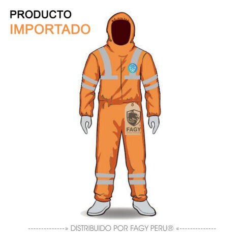 Traje naranja microporoso laminado